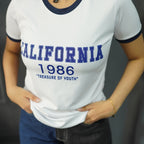 CALIFORNIA WHITE-PRINTED TSHIRT