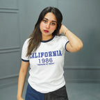 CALIFORNIA WHITE-PRINTED TSHIRT