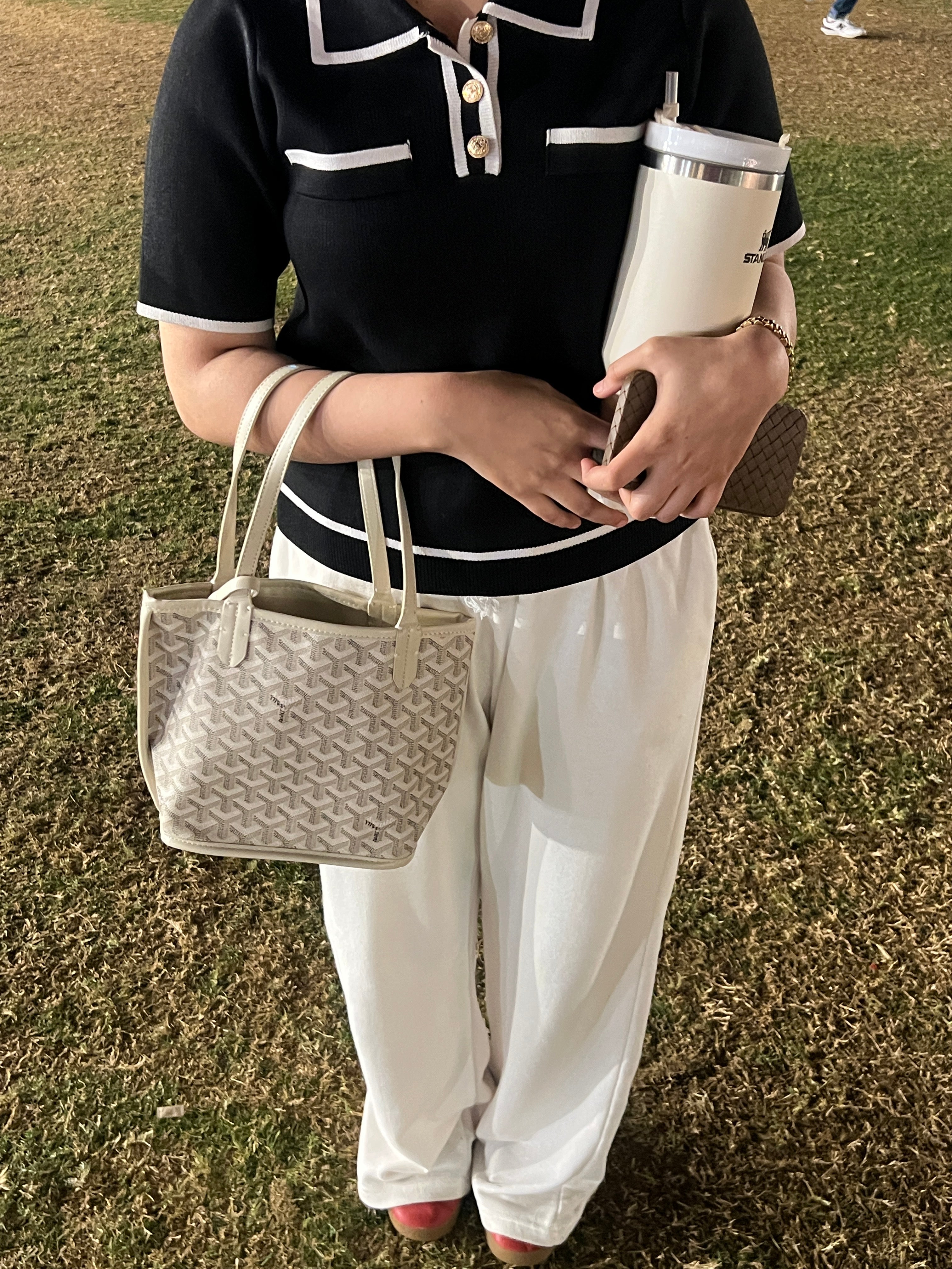 Goyard Tote Bag - Mini White (With Pouch)