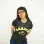 LONDON BLACK-PRINTED TSHIRT