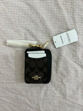 Coach Zip Card Case in Signature Canvas