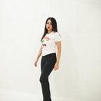CHERRY WHITE-PRINTED TSHIRT