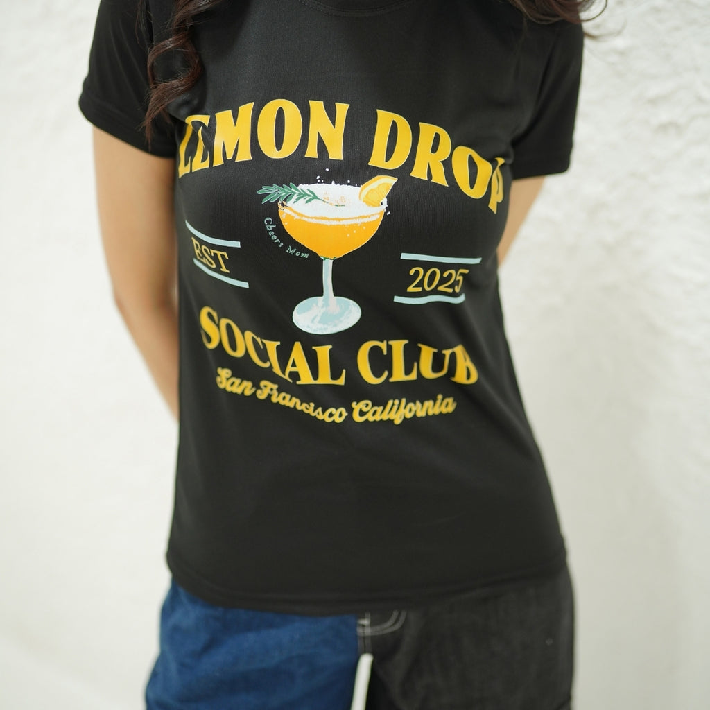 LEMON DROP BLACK-PRINTED TSHIRT