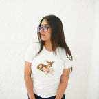 DEER WHITE-PRINTED TSHIRT