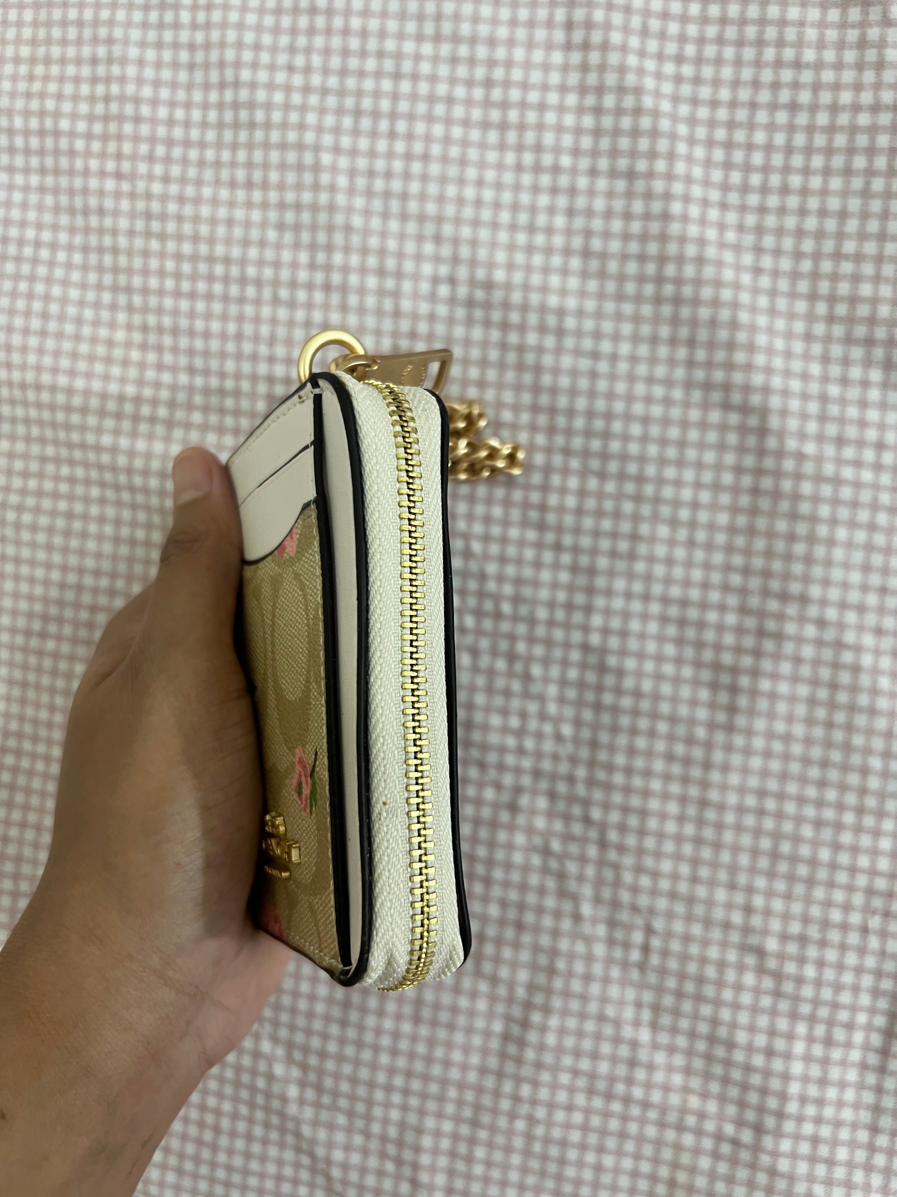Coach Zip Card Case in Signature Canvas
