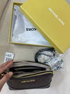 MK Inspired Crossbody Bag / Brown (With Long Strap, Dust Bag & Box)