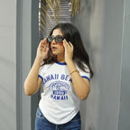 HAWAII BEACH WHITE- PRINTED TSHIRT