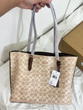 Coach Tote Bag Beige / Brown (With Dust Bag & Box)