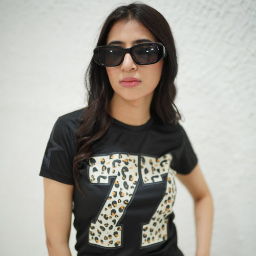 77 BLACK- PRINTED TSHIRT