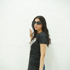 77 BLACK- PRINTED TSHIRT