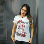 SMILE THROUGH WHITE- PRINTED TSHIRT