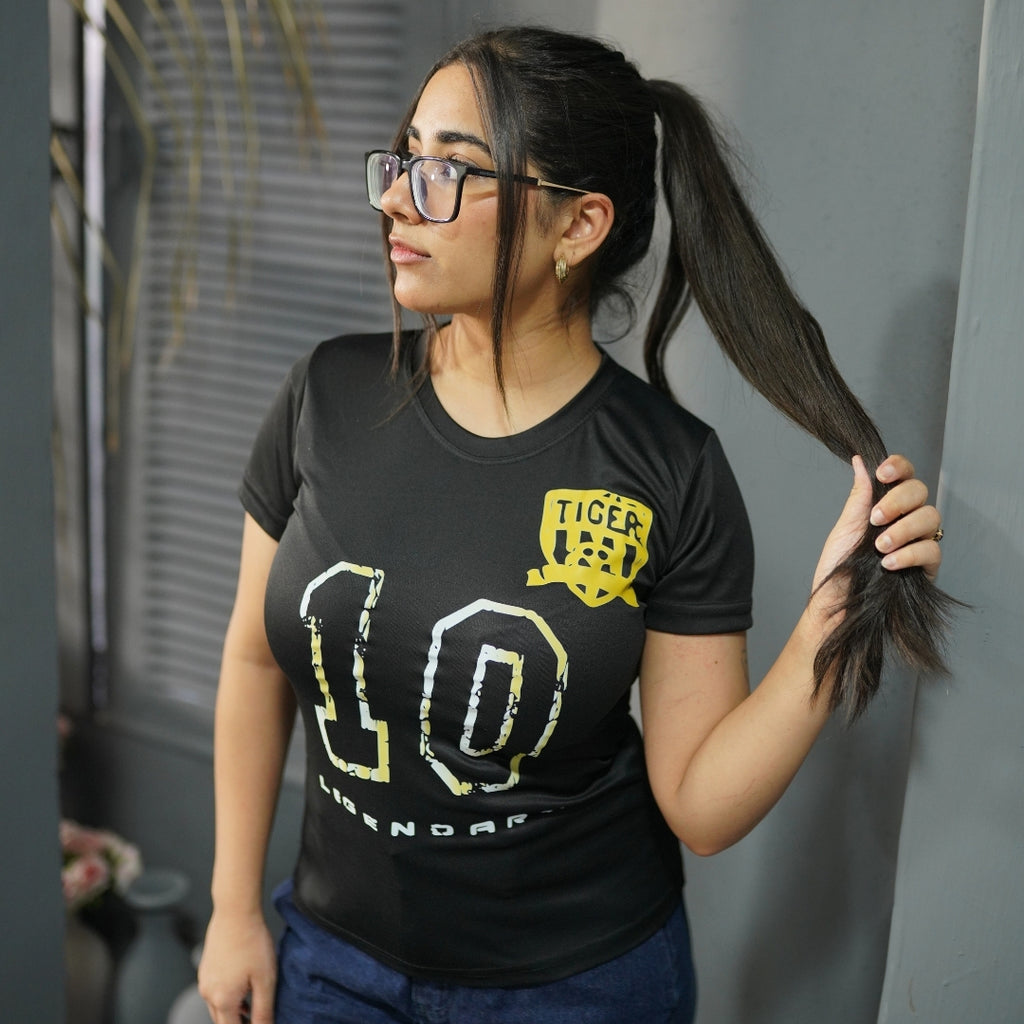 BLACK- PRINTED TSHIRT