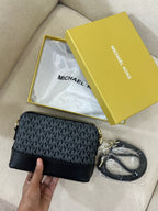 MK Inspired Crossbody Bag / Black (With Long Strap, Dust Bag & Box)