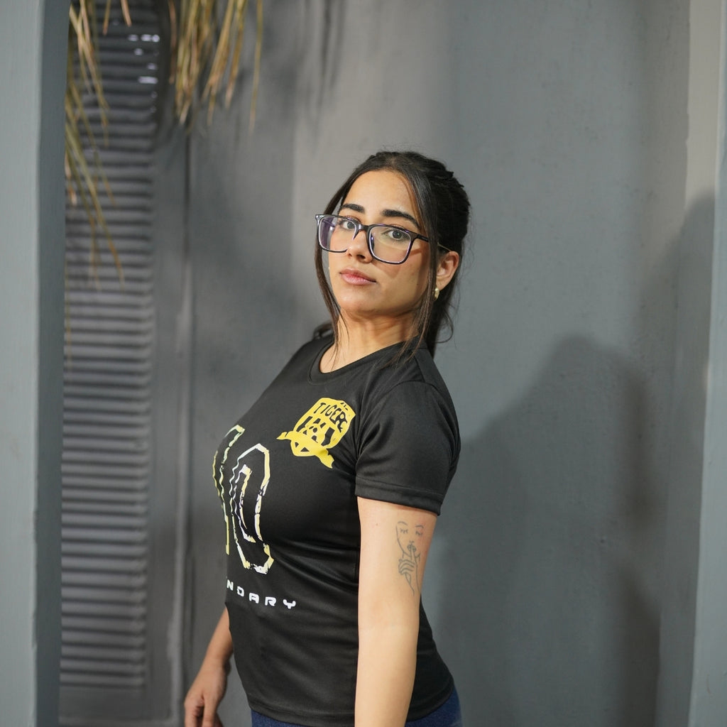 BLACK- PRINTED TSHIRT