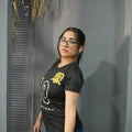 BLACK- PRINTED TSHIRT