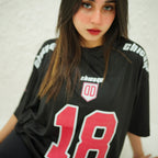 CHICAGO 18 BLACK- PRINTED DROP SHOULDER