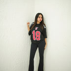 CHICAGO 18 BLACK- PRINTED DROP SHOULDER