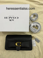 BLACK SIGNATURE COACH TAB 26 BAG (WITH STRAPS & BOX)