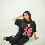 CHICAGO 18 BLACK- PRINTED DROP SHOULDER