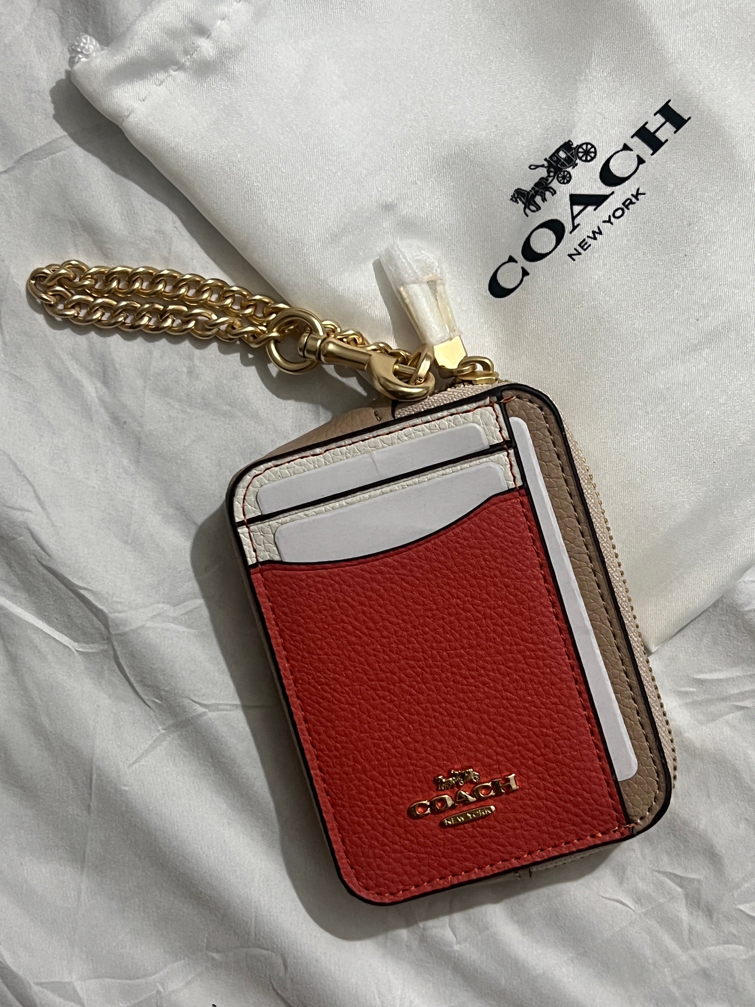 Coach Signature Canvas with Orange Off White Trim