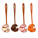 CROISSANT LEATHER BAG CHARM