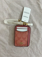 Coach Zip Card Case in Signature Canvas