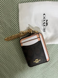 Coach Signature Canvas with Peach Brown Trim