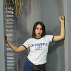 CALIFORNIA WHITE-PRINTED TSHIRT