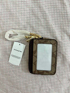 Coach Zip Card Case in Signature Canvas
