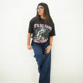 ALPHA FEMALE BLACK- PRINTED DROP SHOULDER