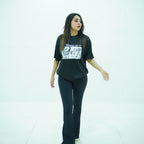 MINIMALIST BLACK- PRINTED DROP SHOULDER