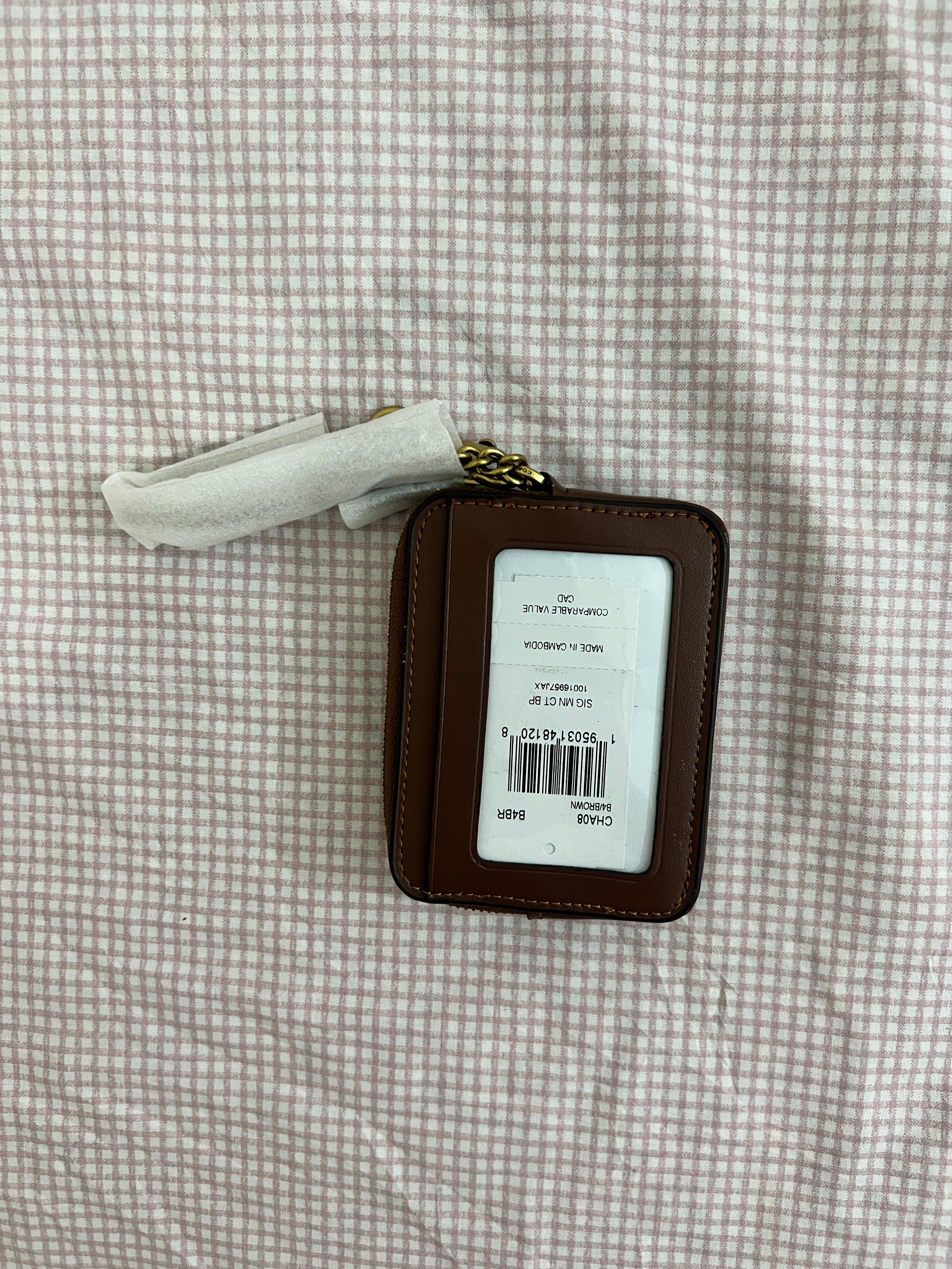 Coach Zip Card Case in Signature Canvas