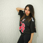 CHICAGO 18 BLACK- PRINTED DROP SHOULDER