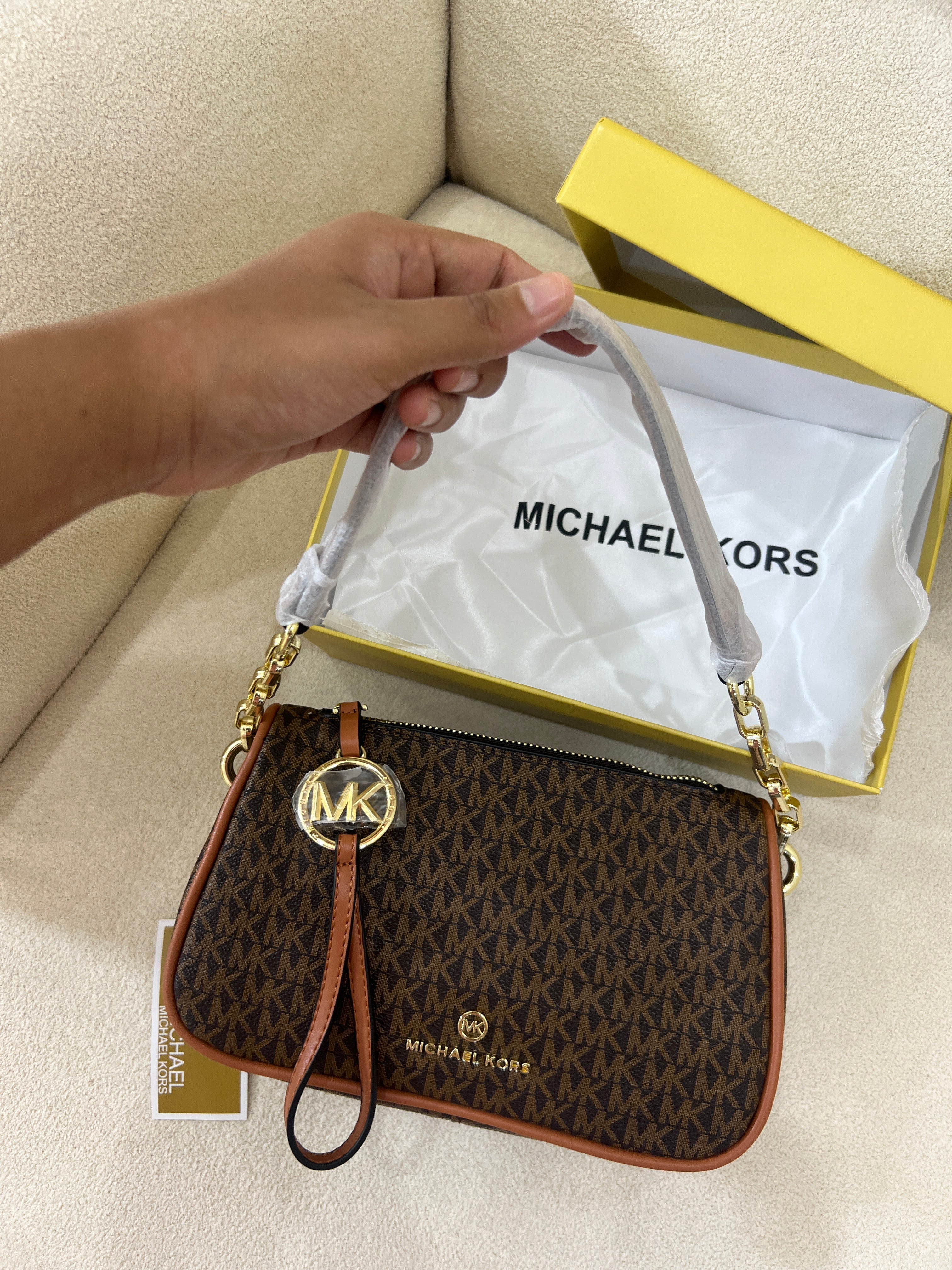 MK Inspired Crossbody Bag (With Long Strap, Dust Bag & Box)
