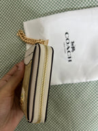 Coach Zip Card Case in Signature Canvas