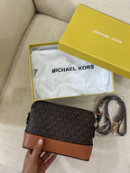 MK Inspired Crossbody Bag / Brown (With Long Strap, Dust Bag & Box)