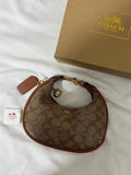 COACH JONIE BAG BROWN (INCLUDE BOX AND LONG STRAP )