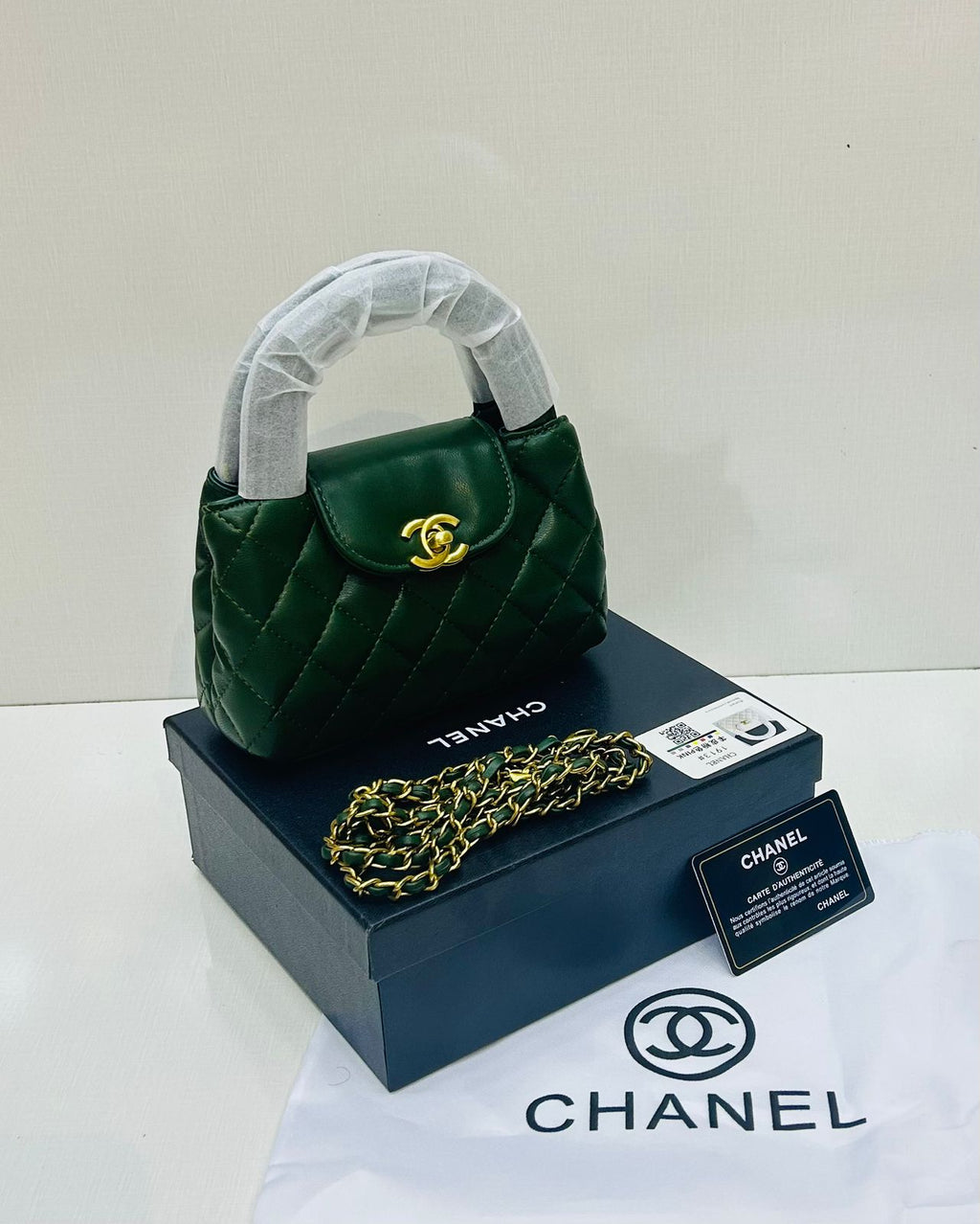 Chanel Mini Quilted Leather Bag – Emerald Green