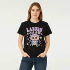 Labubu T-Shirt BLACK (Pink Labubu)