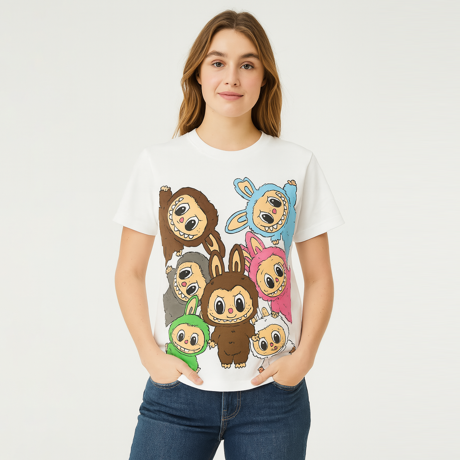Labubu T-Shirt White (MultiColor)