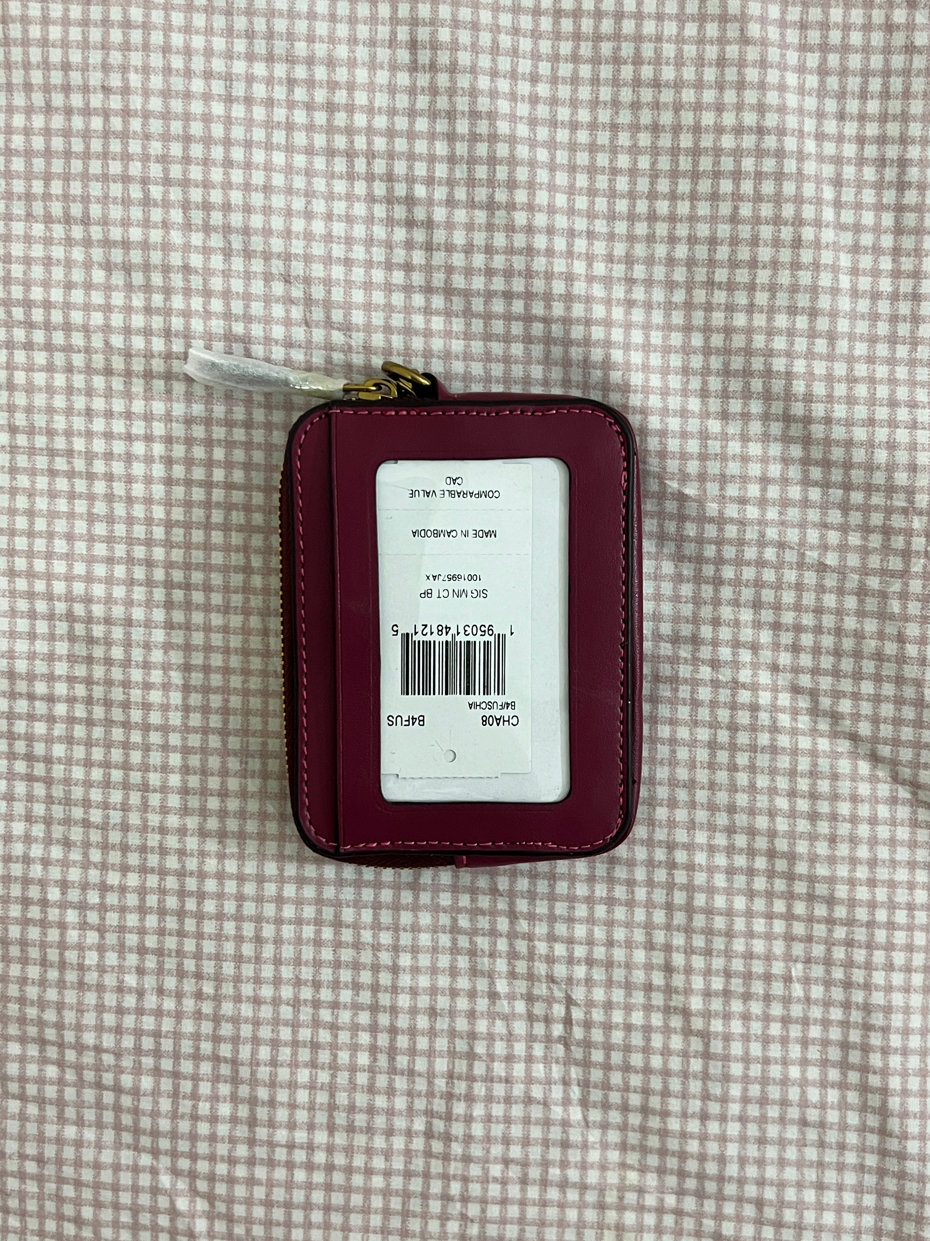 Coach Zip Card Case in Signature Canvas