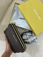 MK Inspired Crossbody Bag / Brown (With Long Strap, Dust Bag & Box)