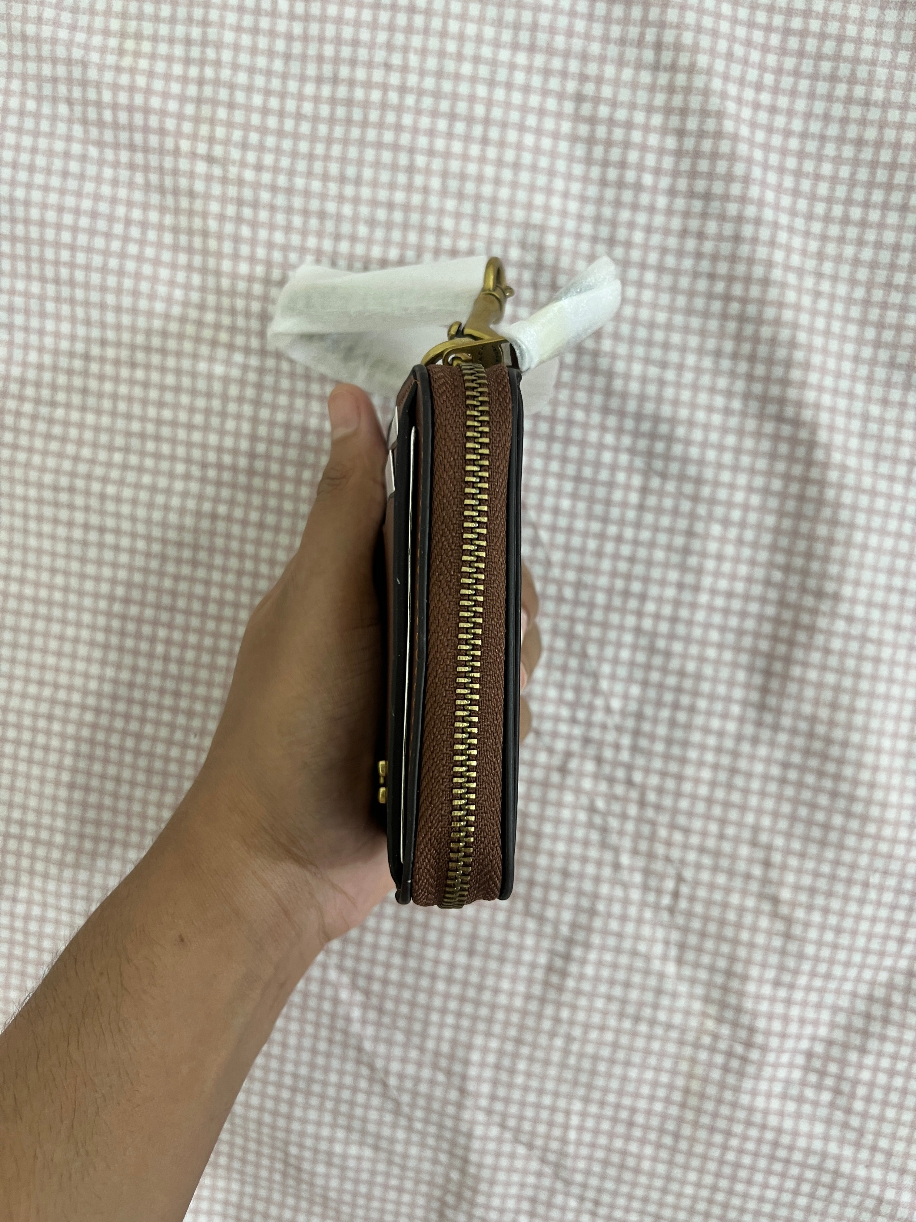 Coach Zip Card Case in Signature Canvas
