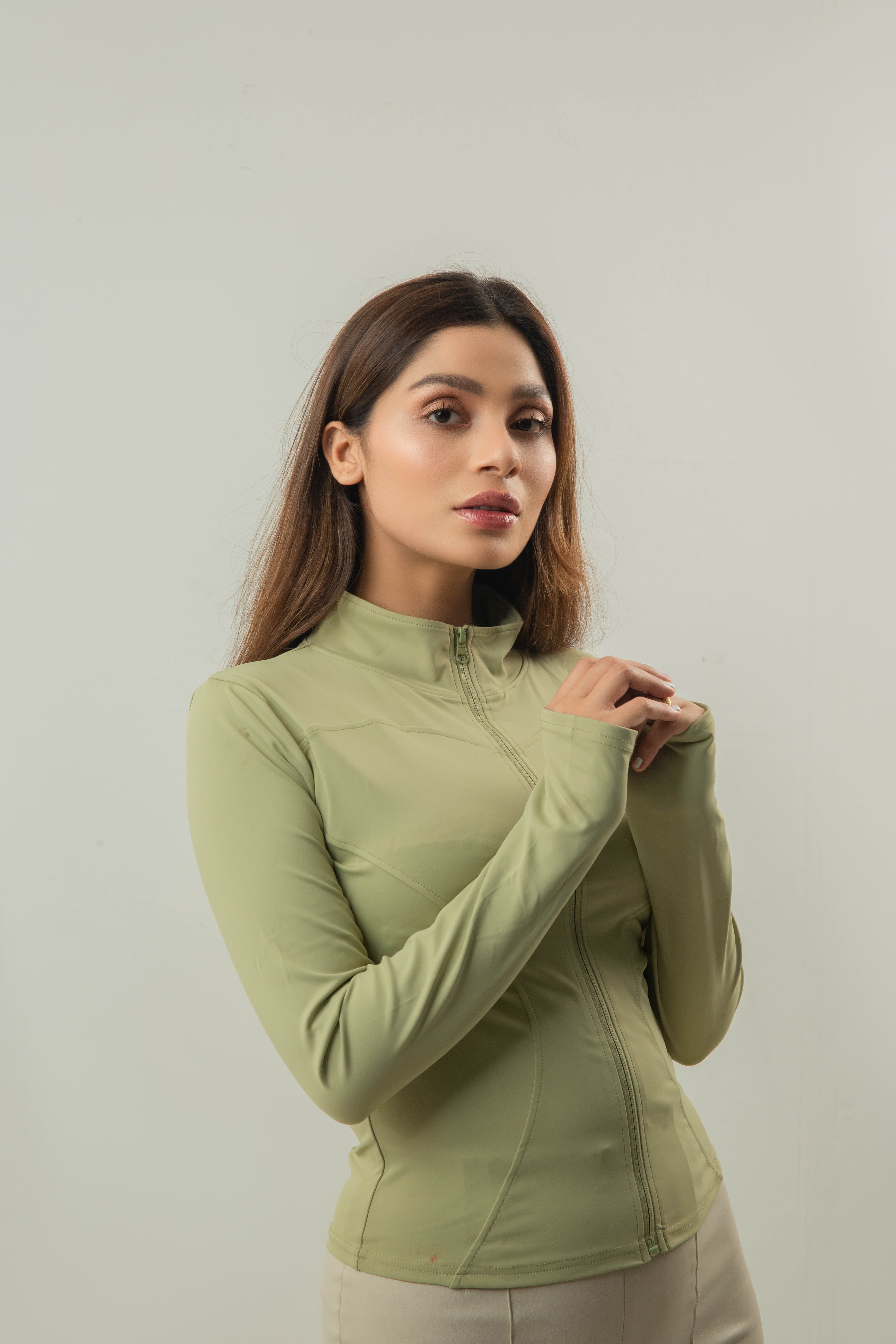 THUMB JACKET-LIGHT GREEN