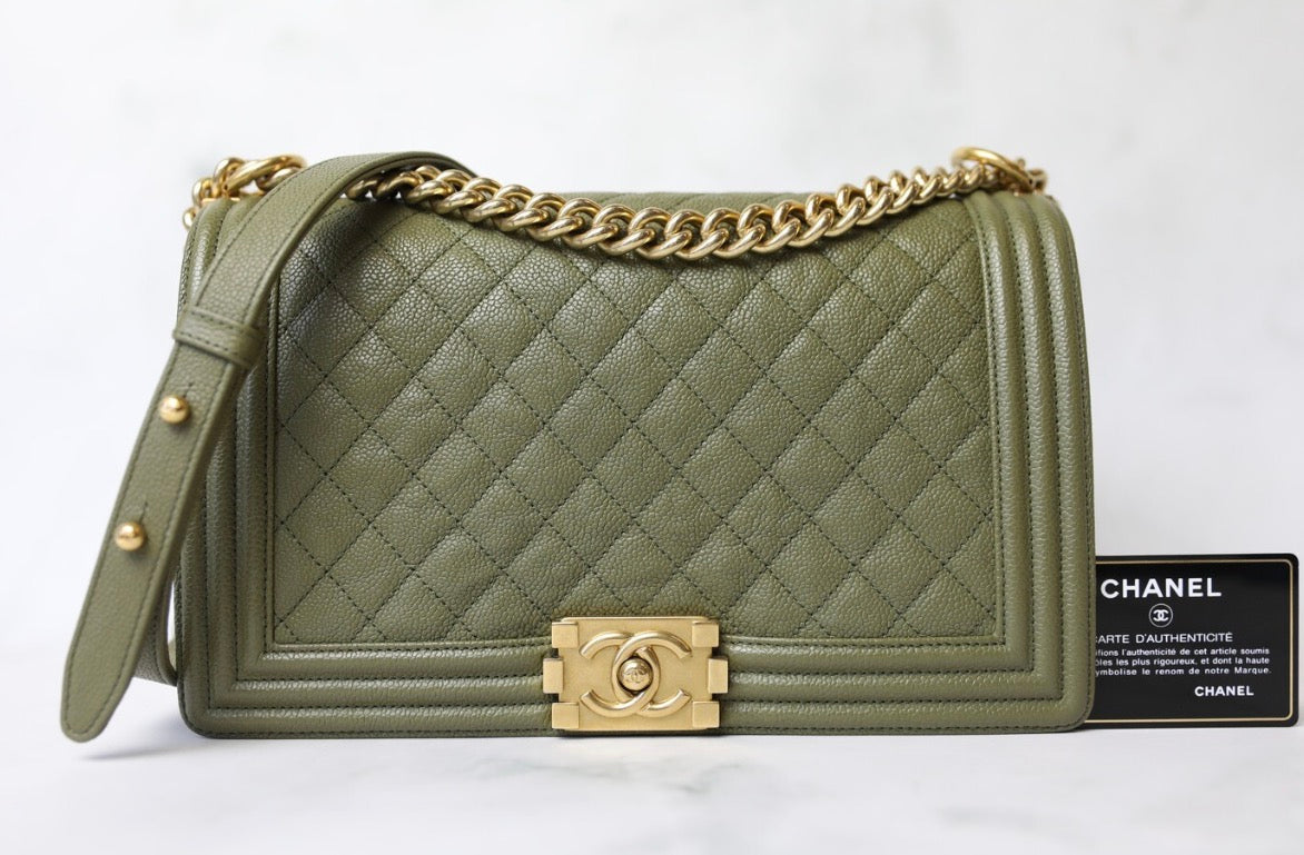 CHANEL Boy Flap Bag in Quilted  Genuine  Leather with Brand Box