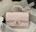 CHANEL Small Classic Top Handle with Brand Brand
