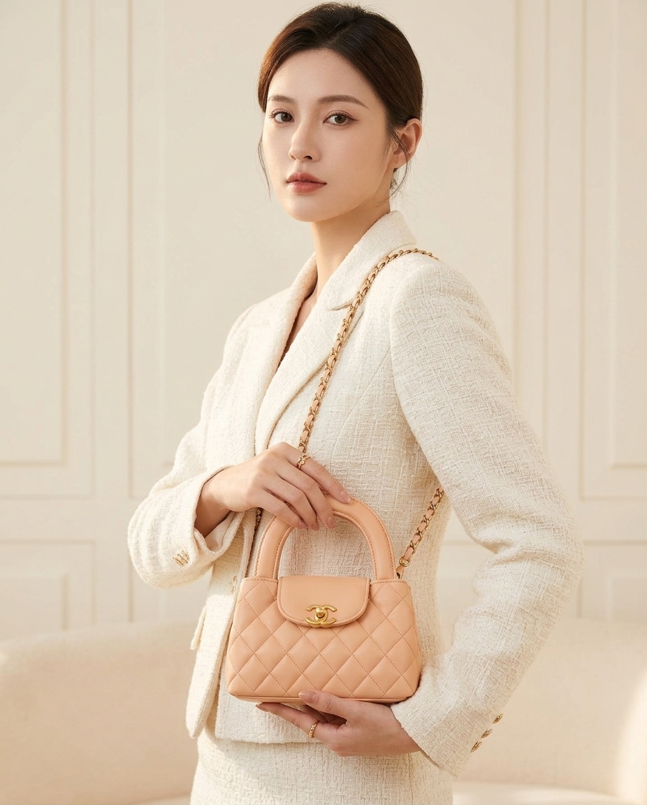 Chanel Mini Quilted Leather Bag – Soft Peach