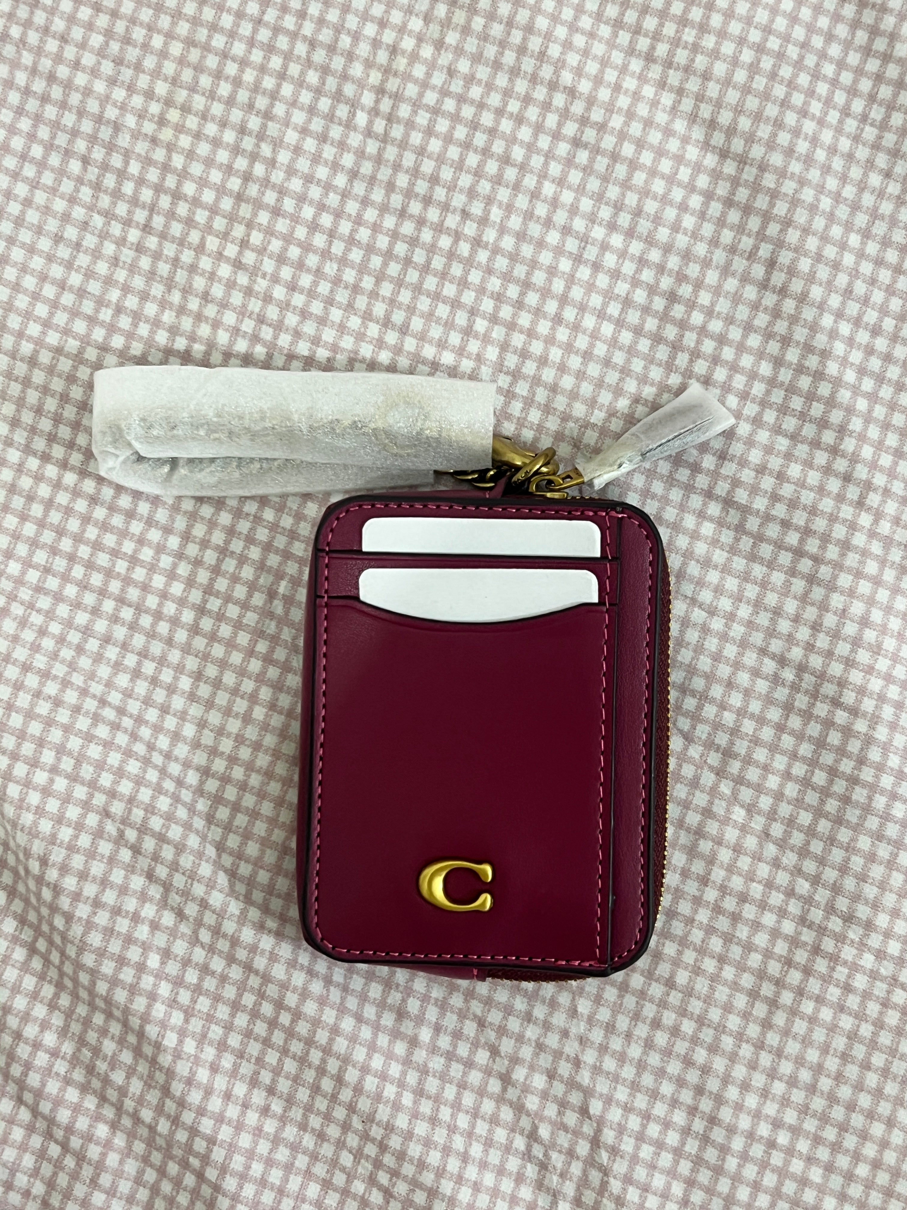 Coach Zip Card Case in Signature Canvas
