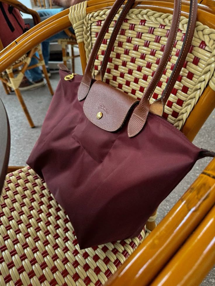Longchamp Tote LARGE - Wine Red (WITH BRAND LOGO)