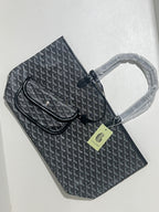 Goyard Tote Bag – Medium Black (With Pouch)
